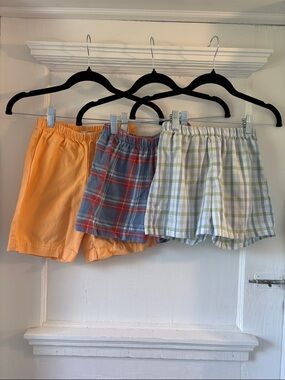 bella bliss Kids Shorts Set - Orange, Blue Plaid, Green Plaid